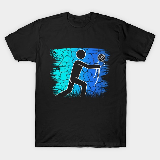 Travel back in time with beach volleyball - Retro Sunsets shirt featuring a player! T-Shirt by Gomqes